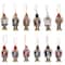 12ct. 3.25" Multicolor Nutcracker Wood Ornaments